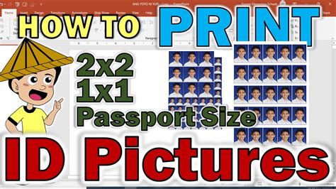 How to make 1x1 2x2 and passport size ID picture .